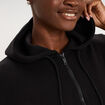Sweat zipp&eacute; &agrave; capuche noir femme