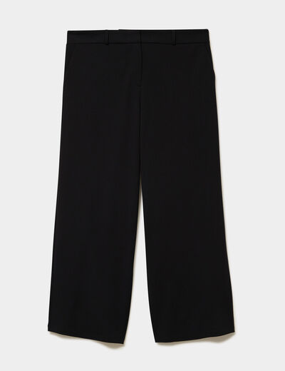 Pantalon large noir femme grande taille