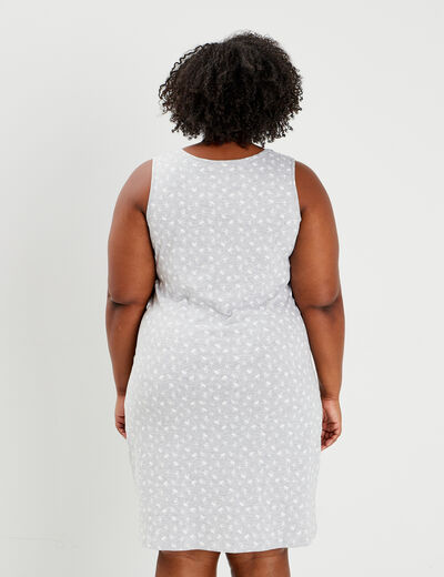 Chemise de nuit gris clair femme grande taille