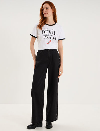 T-shirt coton Le diable en Prada blanc femme
