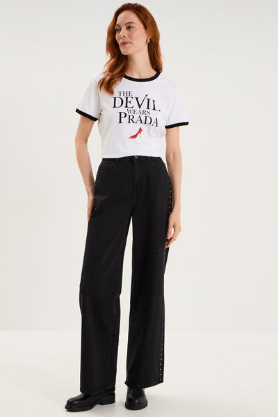 T-shirt coton Le diable en Prada blanc femme