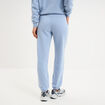 Pantalon jogging droit molleton bleu clair femme