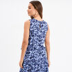 Blouse sans manches col rond bleu femme