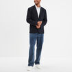 Veste costume boutonnée 1 poche buste bleu foncé homme