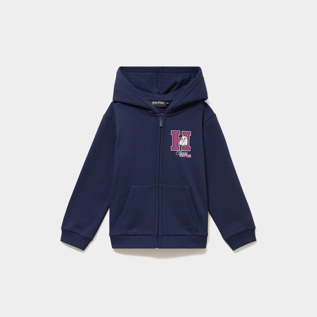 Sweat zipp&eacute; &agrave; capuche Harry Potter bleu marine fille