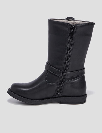Bottes avec boucles noir fille