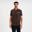 Polo manches courtes 1 poche coton marron foncé homme