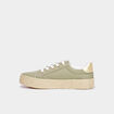 Tennis basses toile plateformes vert kaki femme
