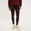 Legging taille haute marron fonc&eacute; femme