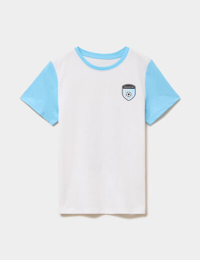 T-shirt maillot de football Argentine blanc mixte