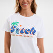 T-shirt manches courtes Stitch blanc femme
