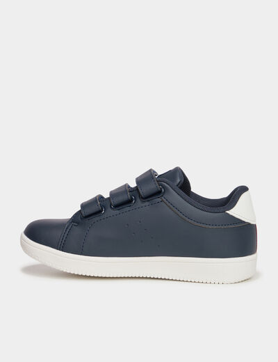 Tennis Creeks à scratchs bleu marine garçon