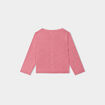 Gilet boutonné bord festonné coton vieux rose bébé fille