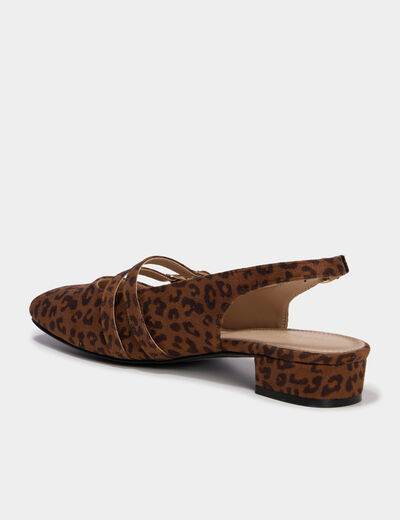 Ballerine slingback &agrave; brides dor&eacute;es multicolore femme