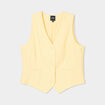 Veston sans manches jaune clair femme