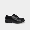 Derbies pied large crant&eacute;es noir femme