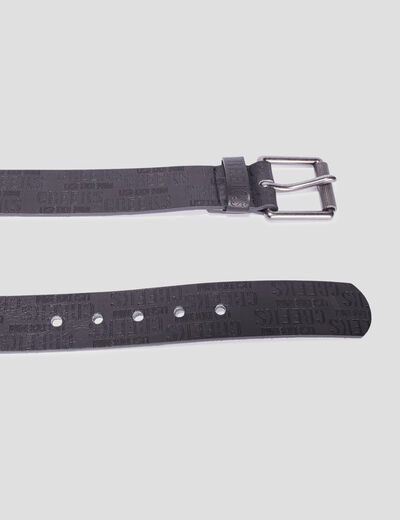 Ceinture embossée Creeks noir homme