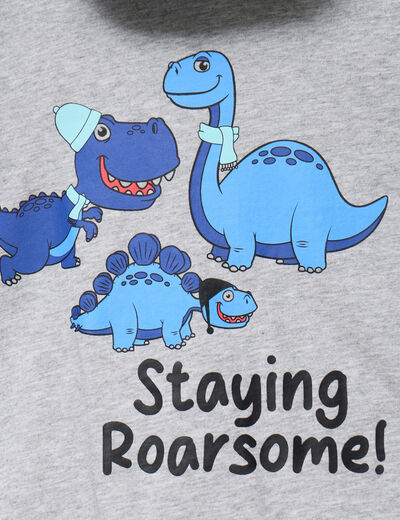 Ensemble pyjama 4 pi&egrave;ces avec peluche bleu marine gar&ccedil;on