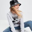 Sweat à col rond Mickey gris femme