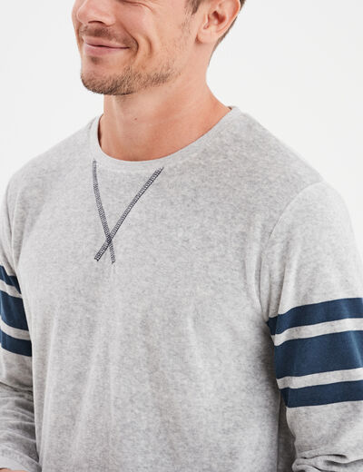 Ensemble pyjama 2 pièces gris homme