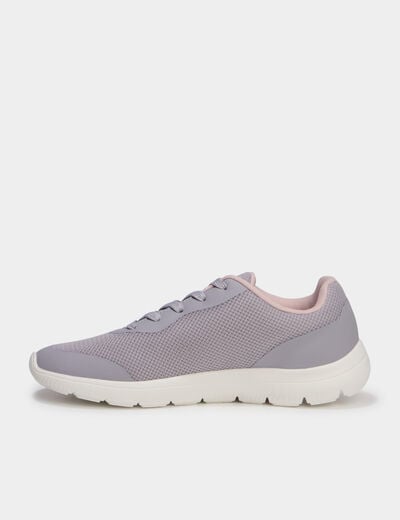 Baskets running mauve femme