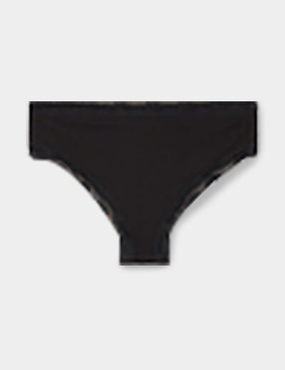 Culotte hipster côtelé avec dentelle noir femme