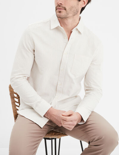 Chemise manches longues Creeks sable homme