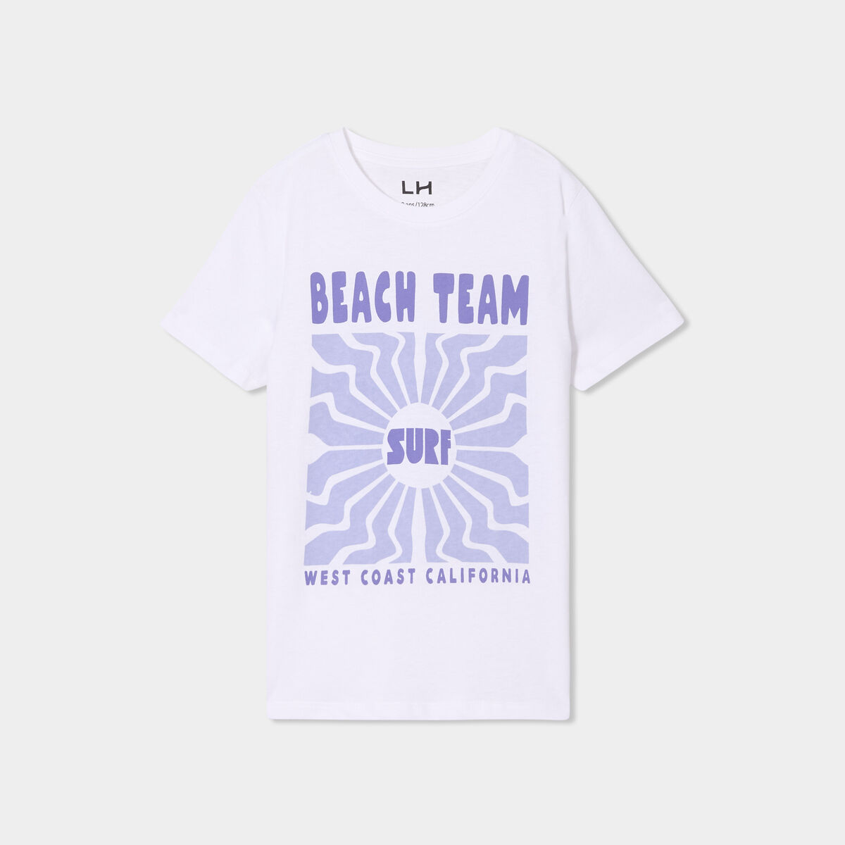 T-shirt col rond manches courtes coton blanc gar&ccedil;on