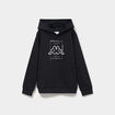 Sweat hoodie avec poches zipp&eacute;es Kappa noir gar&ccedil;on