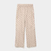 Pantalon de pyjama droit coton ecru femme