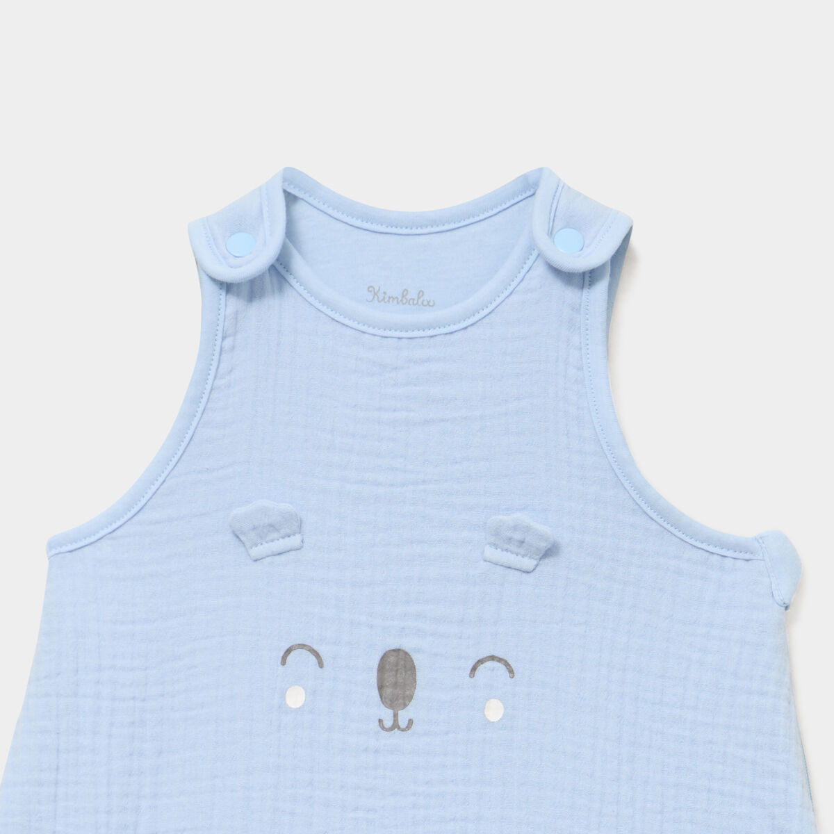 Gigoteuse sans manches gaze coton TOG 1 bleu ciel b&eacute;b&eacute;