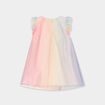 Robe tulle manches volants multicolore bébé fille