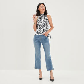 Jeans flare 7/8ème push-up Mosquitos denim triple stone femme