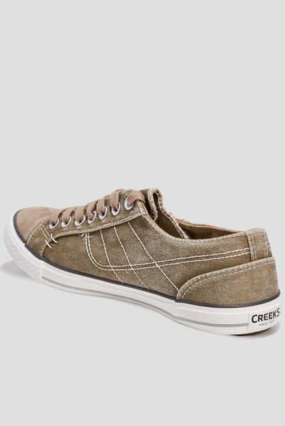 Tennis en toile à lacets Creeks beige homme