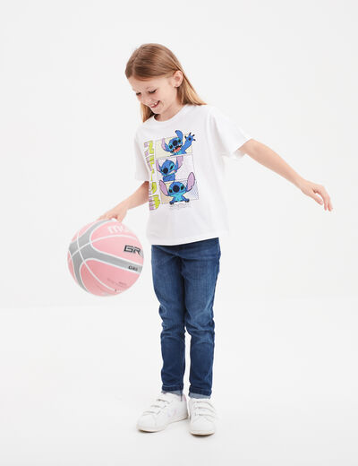 Jeans skinny 5 poches denim stone fille