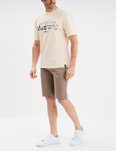 T-shirt manches courtes Ford Mustang sable homme