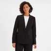 Veste blazer droite manches longues noir femme