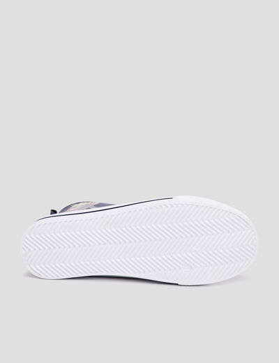Baskets montantes zippées Naruto bleu marine garçon
