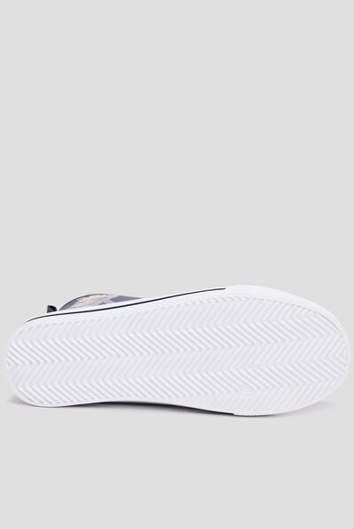 Baskets montantes zippées Naruto bleu marine garçon