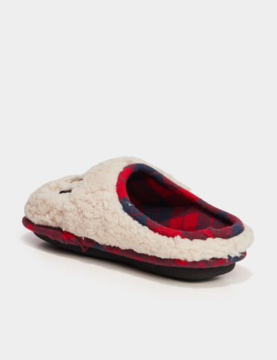 Chaussons mules Noël sable garçon