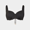 Haut de maillot de bain avec cordons noir femme grande taille