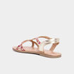 Sandales plates m&eacute;tallis&eacute;es cuir Creeks multicolore fille