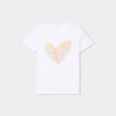 T-shirt manches courtes col rond coton ivoire fille