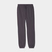 Pantalon jogging droit molleton gris foncé femme