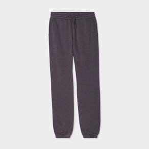 Pantalon jogging droit molleton gris foncé femme