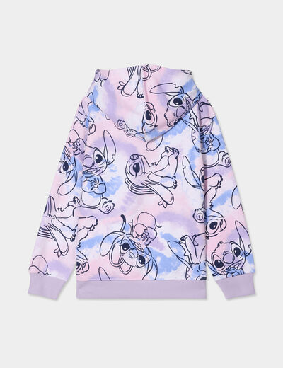 Sweat hoodie à capuche Stitch multicolore fille