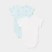 Lot 2 body manches courtes Mickey vert turquoise bébé garçon