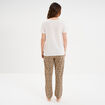 Ensemble pyjama pantalon t-shirt coton beige femme