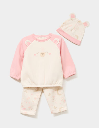 Ensemble 3 pièces ivoire bébé garçon