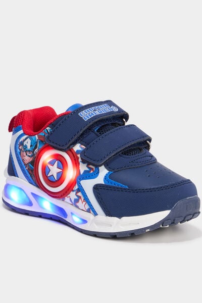 Baskets running lumineuses Marvel bleu gar&ccedil;on